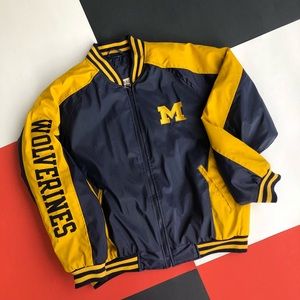 michigan wolverines leather jacket